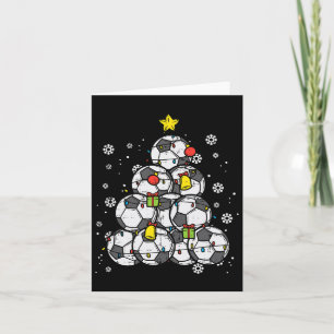 Carte Soccer Noël Arbre Joueur Joueurs Garçons Filles Ho