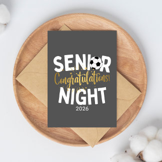 Carte Soccer Senior Night Congratulations Card
