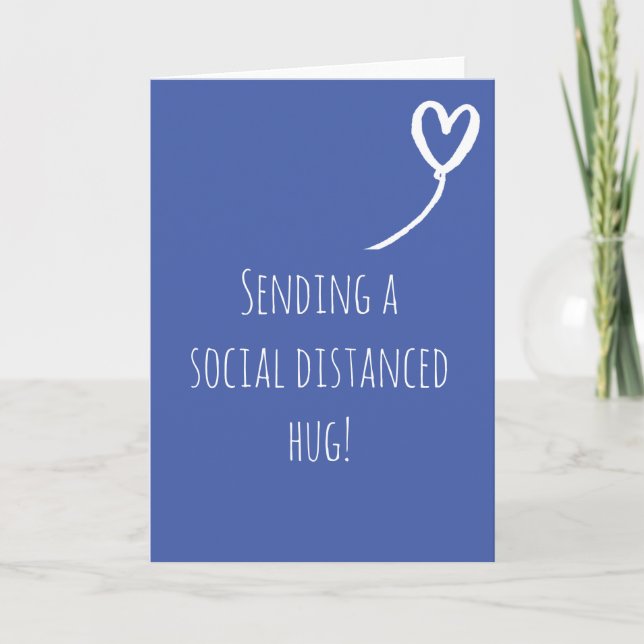 Carte Social Distance Hug Miss You Anniversaire (Devant)