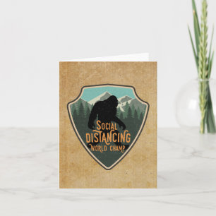 Carte Social Distancing World Champ Big Foot Badge