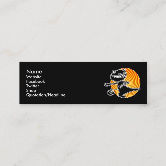 Carte sociale de médias de chat de Ninja (Devant)