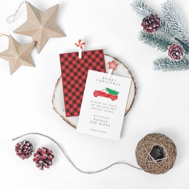 Carte SOCIÉTÉ SOCIÉTÉ VACANCES | Camion Arbre de Noël (Créateur téléchargé)