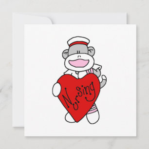 Carte Sock Monkey I Love Nursing T-shirts et cadeaux