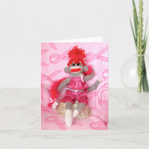 Carte Sock Monkeys pour la Cure Rose Denise Card