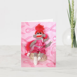 Carte Sock Monkeys pour la Cure Rose Denise Card