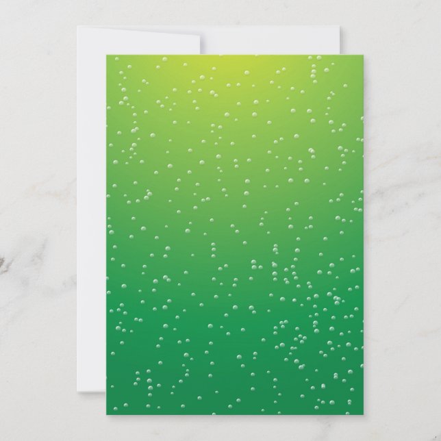 Carte Soda de chaux avec de minuscules bulles Art Arrièr (Devant)