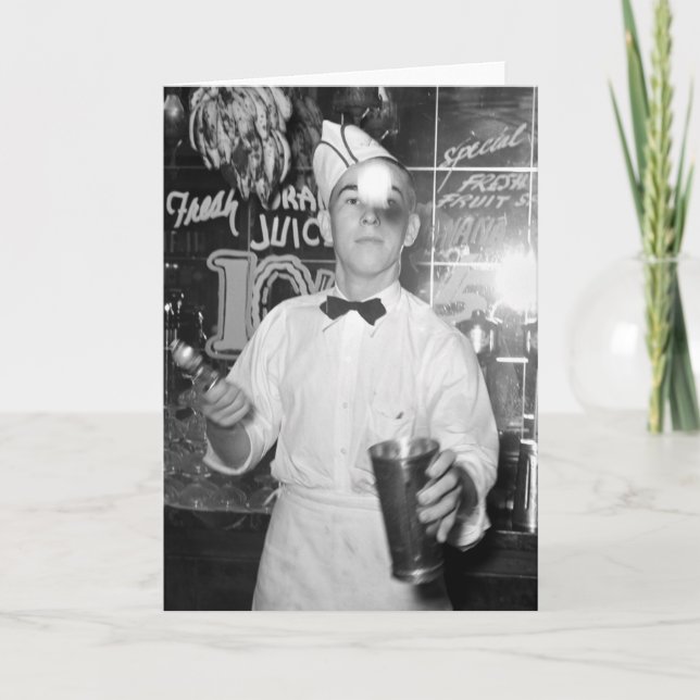 Carte Soda Jerk, années 1930 (Devant)