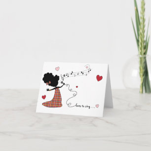 Carte Soeur aime chanter...