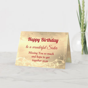 Carte Soeur Anniversaire Distance