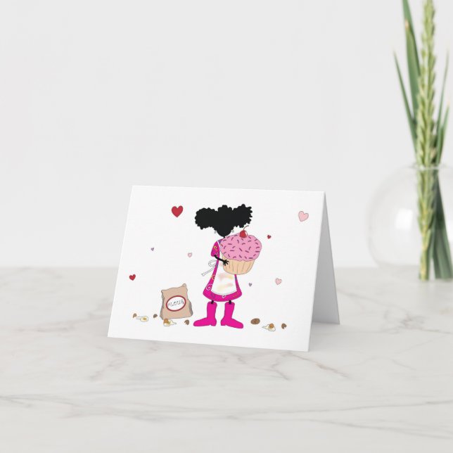 Carte Soeur Cuit Un Gâteau (Devant)