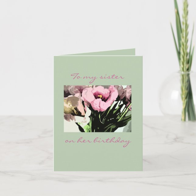 Carte Soeur d'anniversaire - Bonheur (Devant)