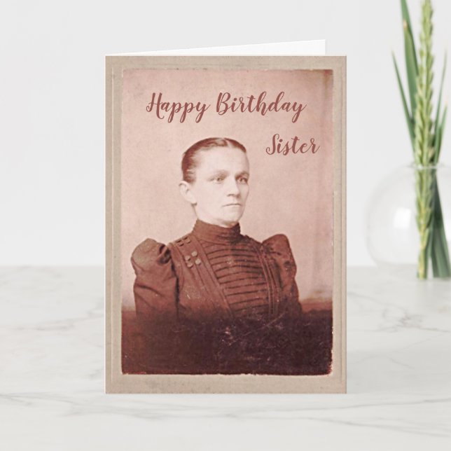 Carte Sœur d'anniversaire J'espère que tu es plus heureu (Devant)