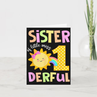 Carte Sœur de Little Miss Onederful pour son premier ann