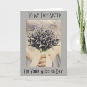 CARTE ***SOEUR DOUCE*** "LE JOUR DE VOTRE MARIAGE"