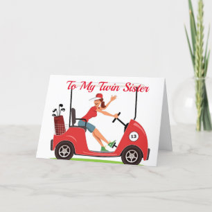 CARTE SOEUR DOUCE (OMS GOLFS) ANNIVERSAIRE SOUHAITE