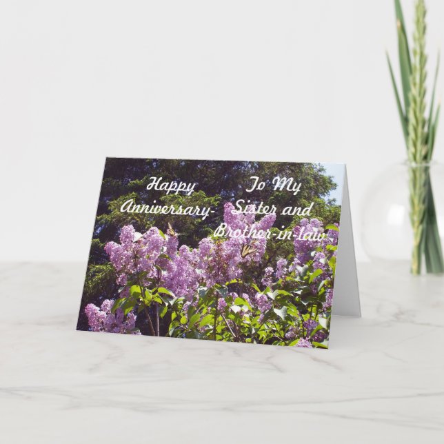 Carte Soeur et anniversaire de maris (Devant)