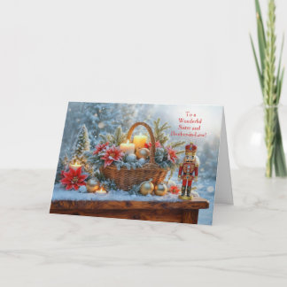 Carte Sœur et beau-frère mari Noël joli