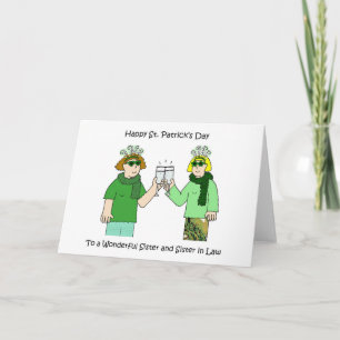 Carte Soeur et Soeur en Droit Saint Patrick's Day