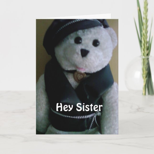 CARTE **SOEUR** JOYEZ NOËL (DU COOL TEDDY BEAR) (Devant)