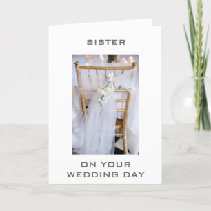 CARTE SOEUR LE JOUR DE VOTRE MARIAGE - AMOUR ET BONHEUR