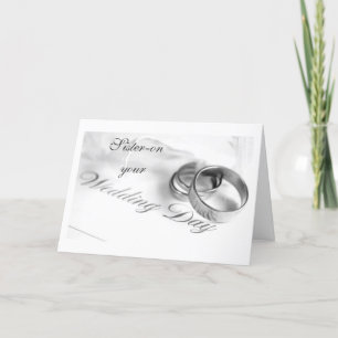 CARTE SOEUR SUR VOTRE MARIAGE JOUR-AMOUR/RIRE
