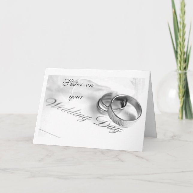 CARTE SOEUR SUR VOTRE MARIAGE JOUR-AMOUR/RIRE (Devant)