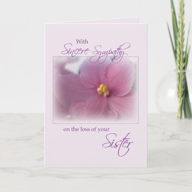 Carte Soeur, Sympathie, Lilac (Devant)