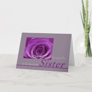 Carte Soeur Sympthy avec Roses