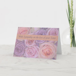 Carte Soeur Sympthy avec Roses