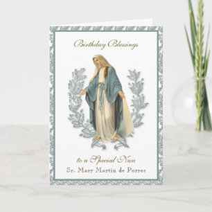 Carte Soeurs Anniversaire Bénédiction Célébration Vierge