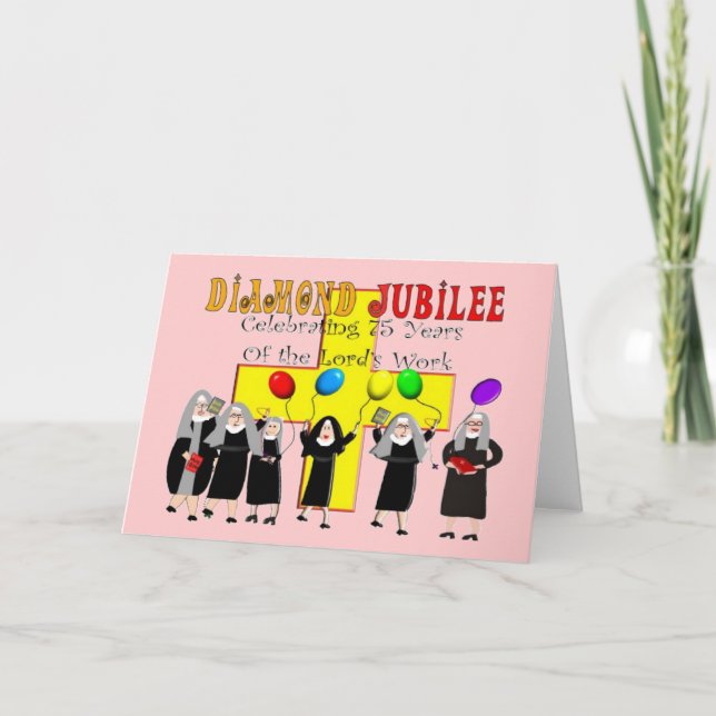 Carte Soeurs Jubilé de diamant 75e année de service (Devant)