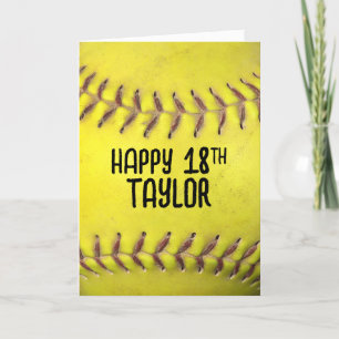 Carte Softball 18e anniversaire