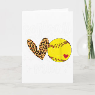 Carte Softball Mia Cœur Grand-mère Mia d'un joueur de so