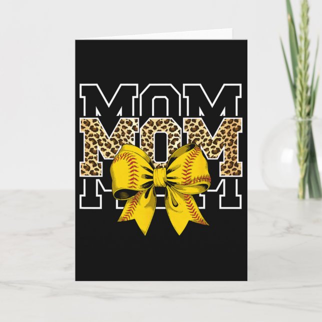 Carte Softll Bow Women For Softll Leopard Mom Mothers Da (Devant)