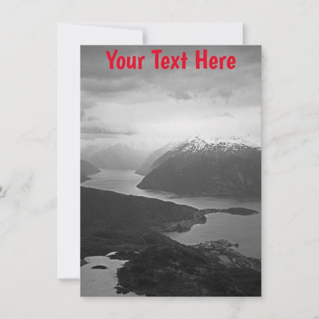Carte Sognefjord, Norvège (Devant)
