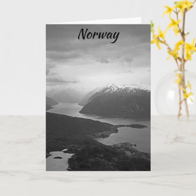 Carte Sognefjord, Norvège (Fleur jaune)