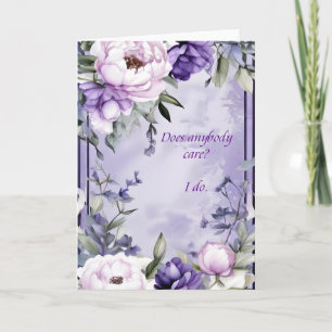 Carte Soins de Fleurs Lilas Clair
