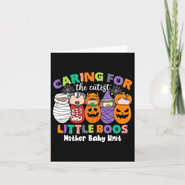 Carte Soins pour la mère de petits Boos mignons Ba (Devant)