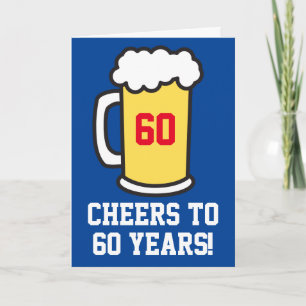 Carte Soirée À 60 Anniversaire De Bière (Vierge À L'Inté