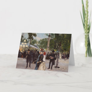 Carte Soirée d'été à Tivoli   Paul Fischer