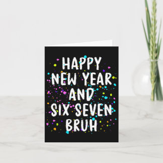 Carte Soirée du Nouvel An 2026 Six Sept Bruh Amusant