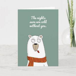 Carte Soirées Froides Sans Vous Ours Polaire Mignonne Vo