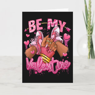 Carte Sois Ma Saint-Valentin Afro Fille Baskets Saint-Va