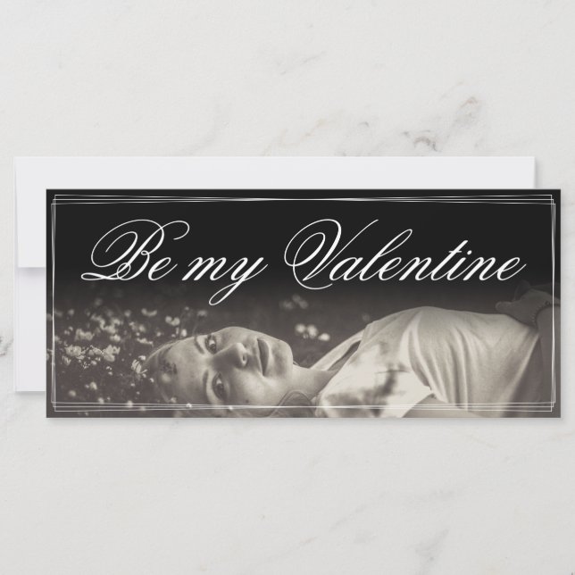 Carte Sois ma Saint-Valentin - jeune femme menteuse (Devant)