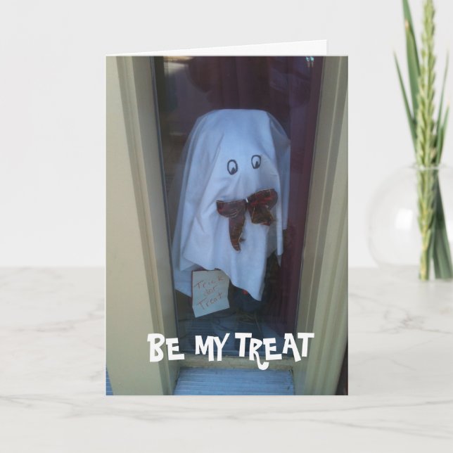 CARTE "SOIS MON TRAITE S'IL VOUS PLAÎT" HALLOWEEN LOVE (Devant)
