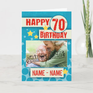 Carte soixante-dixième Anniversaire avec des effets