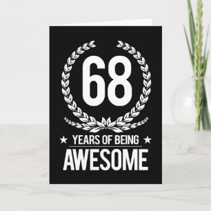 Carte soixante-huitième Anniversaire (68 ans d'être