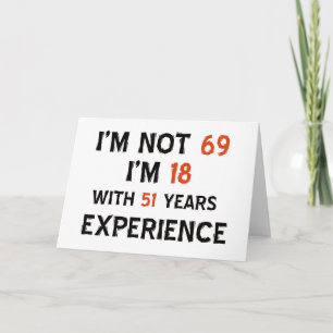 Carte soixante-neuvième conceptions d'anniversaire