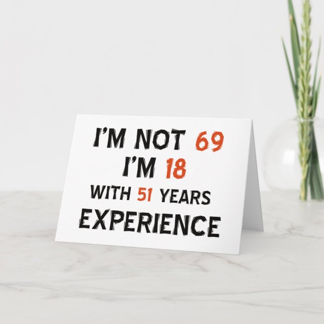 Carte soixante-neuvième conceptions d'anniversaire (Devant)