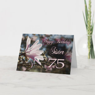 Carte Soixante-quinzième anniversaire de soeur avec la